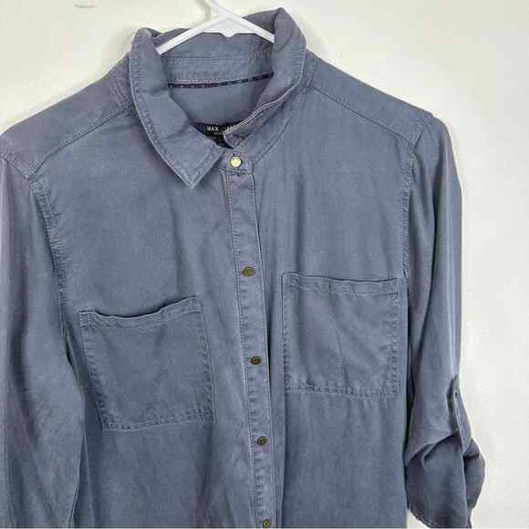 NEW Max Jeans 100% Tencel Snap Button Front Shift Dress Women's Size Large - Picture 3 of 10